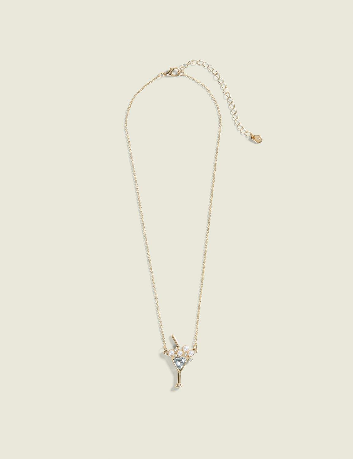 pearlized cocktail necklace