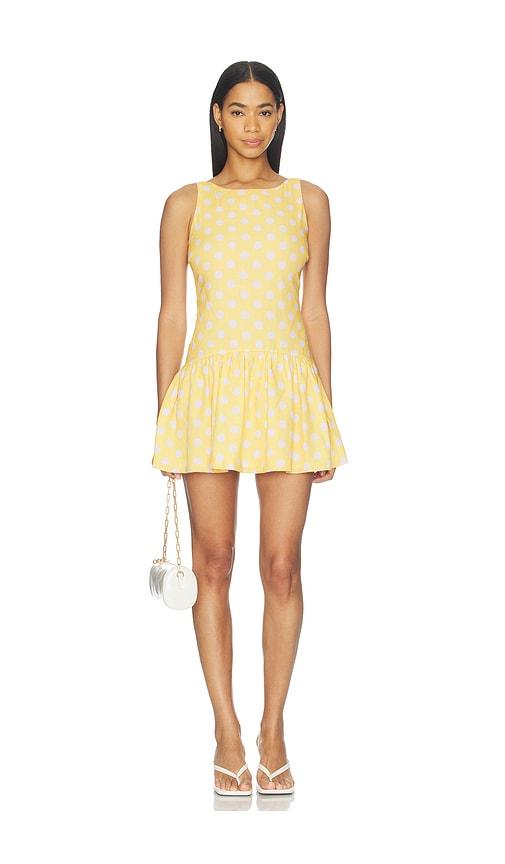 peixoto addison mini dress in yellow. - size l (also in s, xs, m, xl)