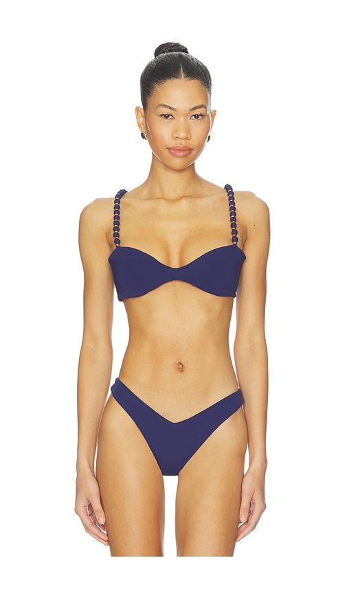 peixoto asher bikini top in navy. - size s (also in xs, xl)