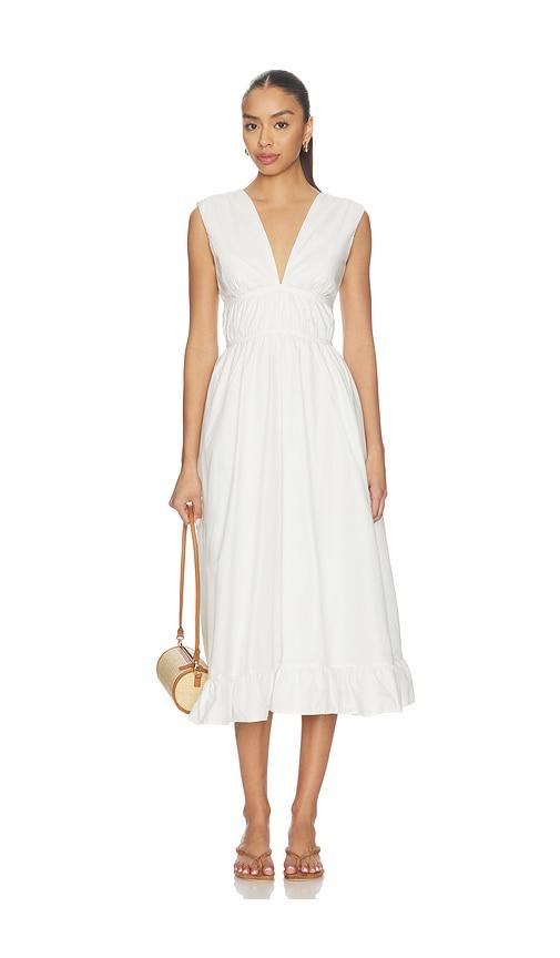 peixoto ava midi dress in white. - size l (also in s, xs, m, xl)