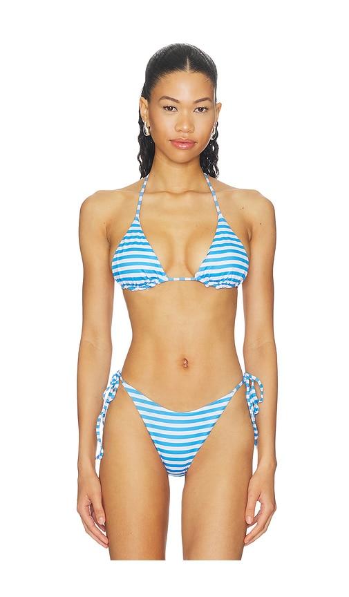 peixoto benji bikini top in blue. - size l (also in s, xs, m)