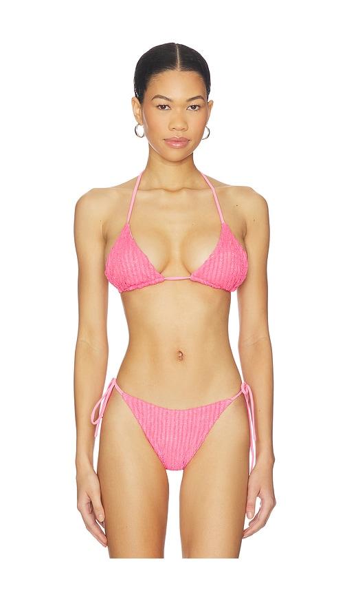peixoto benji bikini top in pink. - size l (also in s, xs, m, xl)