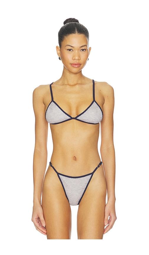 peixoto bomba bikini top in navy. - size l (also in s, xs, m, xl)