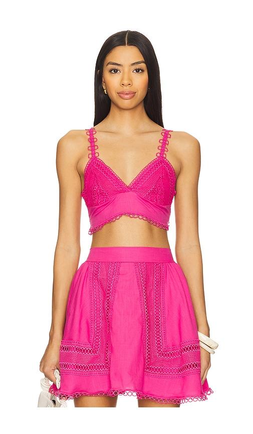 peixoto jasmine top in pink. - size l (also in s, xs, m, xl)