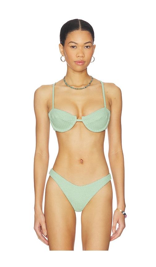 peixoto lara bikini top in mint. - size l (also in s, xs, m, xl)