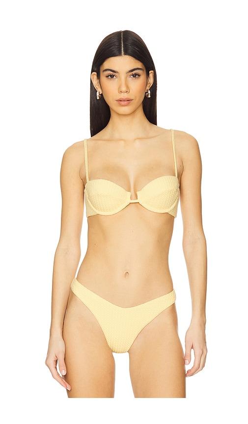 peixoto lara bikini top in yellow. - size l (also in s, xs, m, xl)