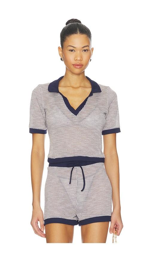 peixoto mila cropped top in navy. - size l (also in m, s, xl, xs)