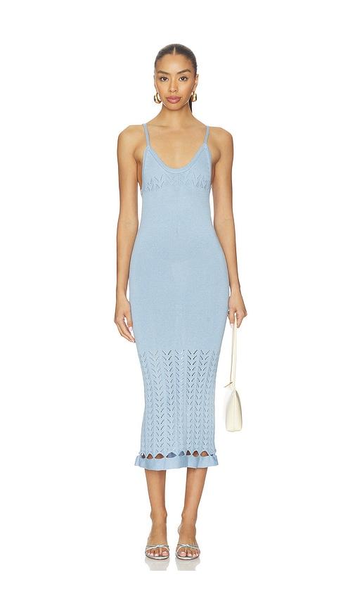 peixoto nora knit midi dress in baby blue. - size l (also in xs, m, xl)