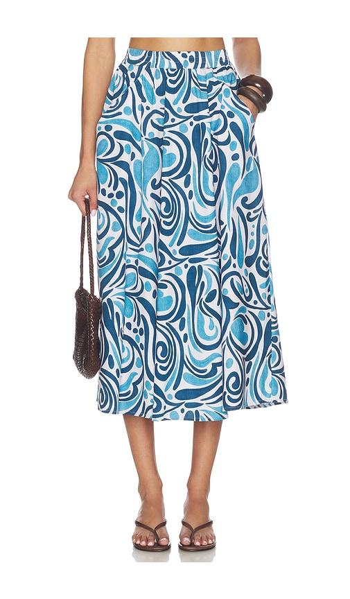 peixoto paula midi skirt in blue. - size l (also in s, xs, m, xl)