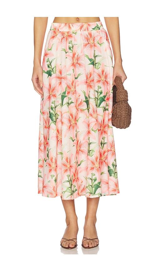 peixoto paula midi skirt in pink. - size l (also in s, xl)