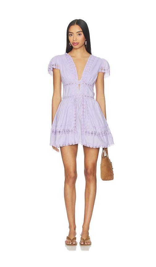 peixoto piper mini dress in lavender. - size l (also in m, xl)