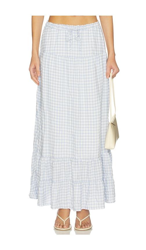 peixoto riley maxi skirt in baby blue. - size m (also in xs)