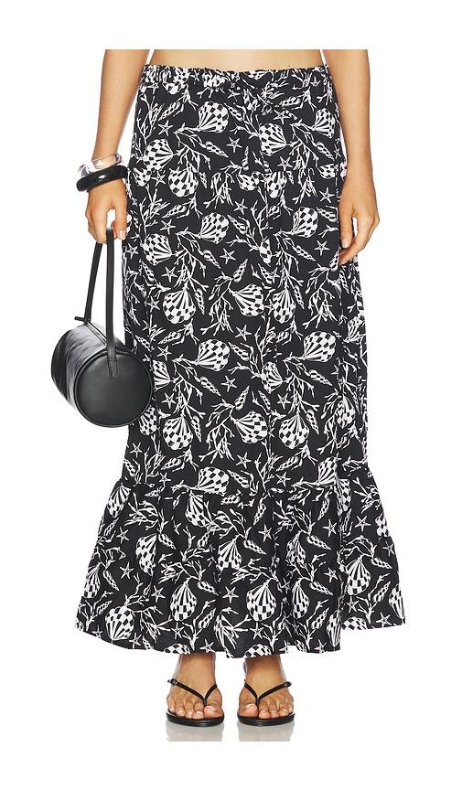 peixoto riley maxi skirt in black,white. - size l (also in xs, s, m)