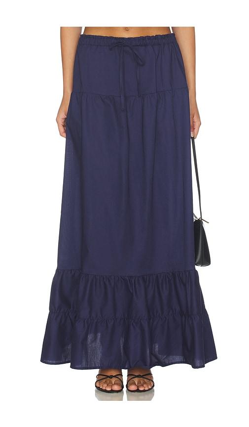 peixoto riley maxi skirt in navy. - size m (also in s, xs, xl)