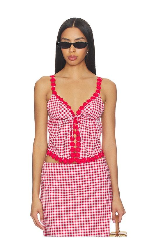 peixoto sienna top in red. - size l (also in s, xs, m, xl)