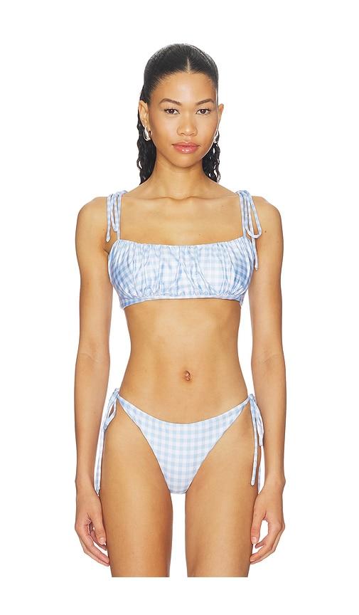 peixoto silas bikini top in baby blue. - size l (also in s, xs, m)
