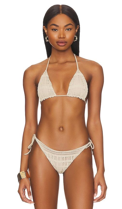 peixoto x revolve fifi bikini top in tan. - size l (also in s, xs, m)