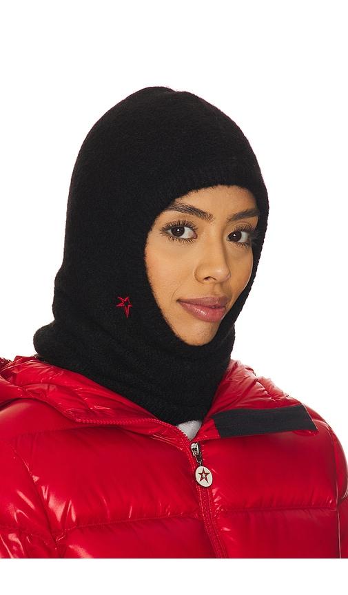perfect moment balaclava beanie in black.