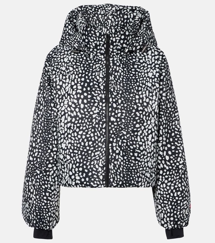 perfect moment bubble leopard-print down ski jacket