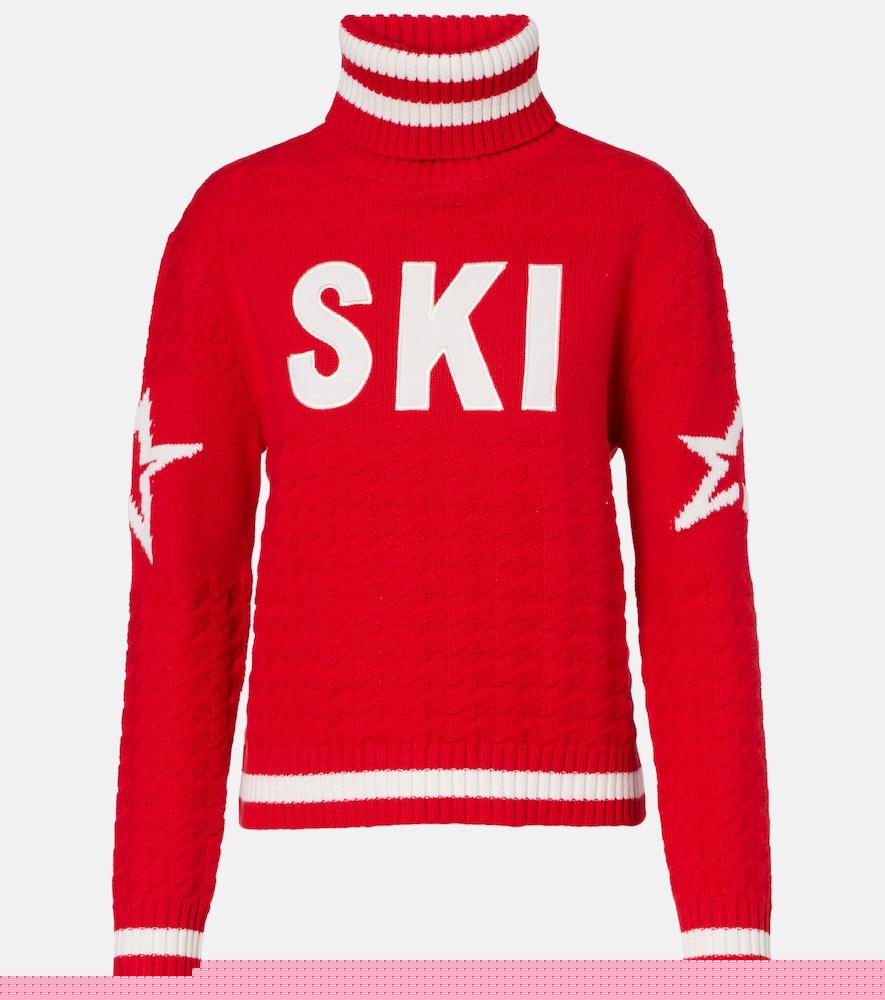 perfect moment glacier wool turtleneck sweater