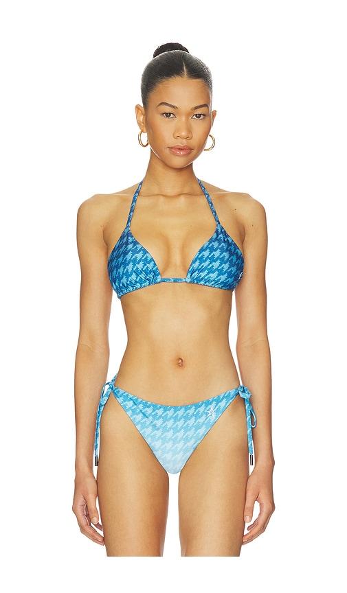 perfect moment salinas bikini top in blue. - size l (also in m, s, xl, xs)
