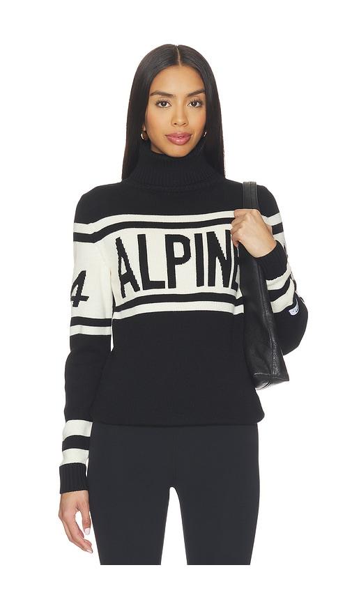perfect moment womens alpine schild sweater in black,white. - size s (also in xs)