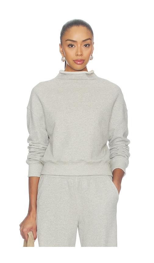 perfectwhitetee arden pullover sweatshirt in light grey. - size m (also in s, xl, xs)