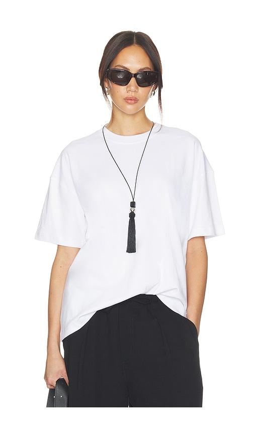perfectwhitetee camryn oversized heavy cotton tee in white. - size l (also in xs, s, m, xl)