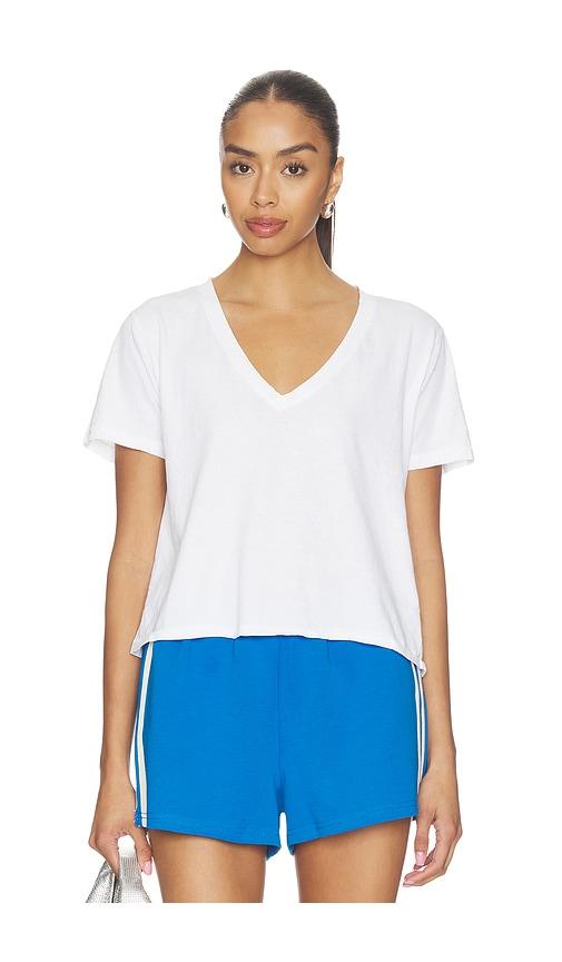 perfectwhitetee crispy cotton v neck tee in white. - size l (also in m)