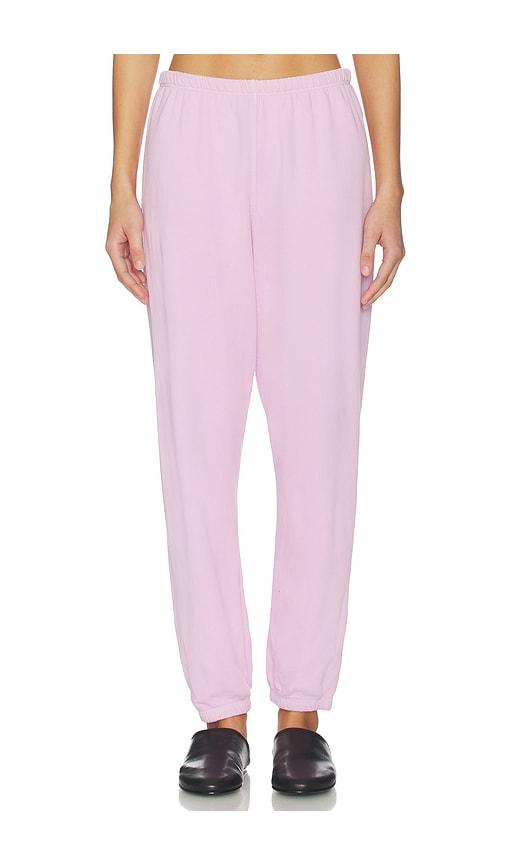 perfectwhitetee french terry easy sweatpant in pink. - size s (also in xs, xl)