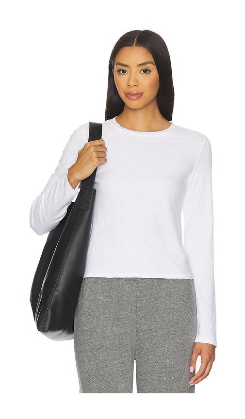 perfectwhitetee jamie cotton long sleeve in white. - size s (also in xl)