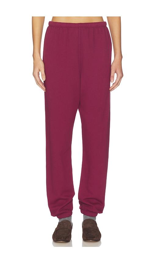 perfectwhitetee johnny french terry easy sweatpant in burgundy. - size m (also in s)