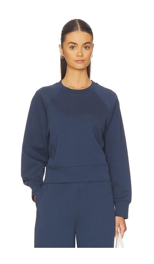 perfectwhitetee travel crew neck sweatshirt in navy. - size l (also in xs)