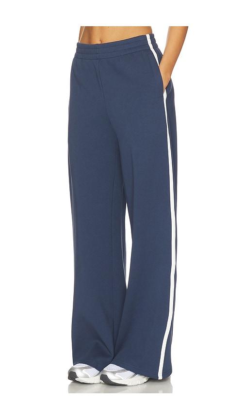 perfectwhitetee travel wide leg pants in navy. - size l (also in m, xl)