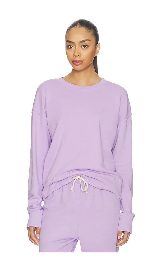 perfectwhitetee tyler french terry pullover sweatshirt in lavender. - size l (also in s, xs, m, xl)