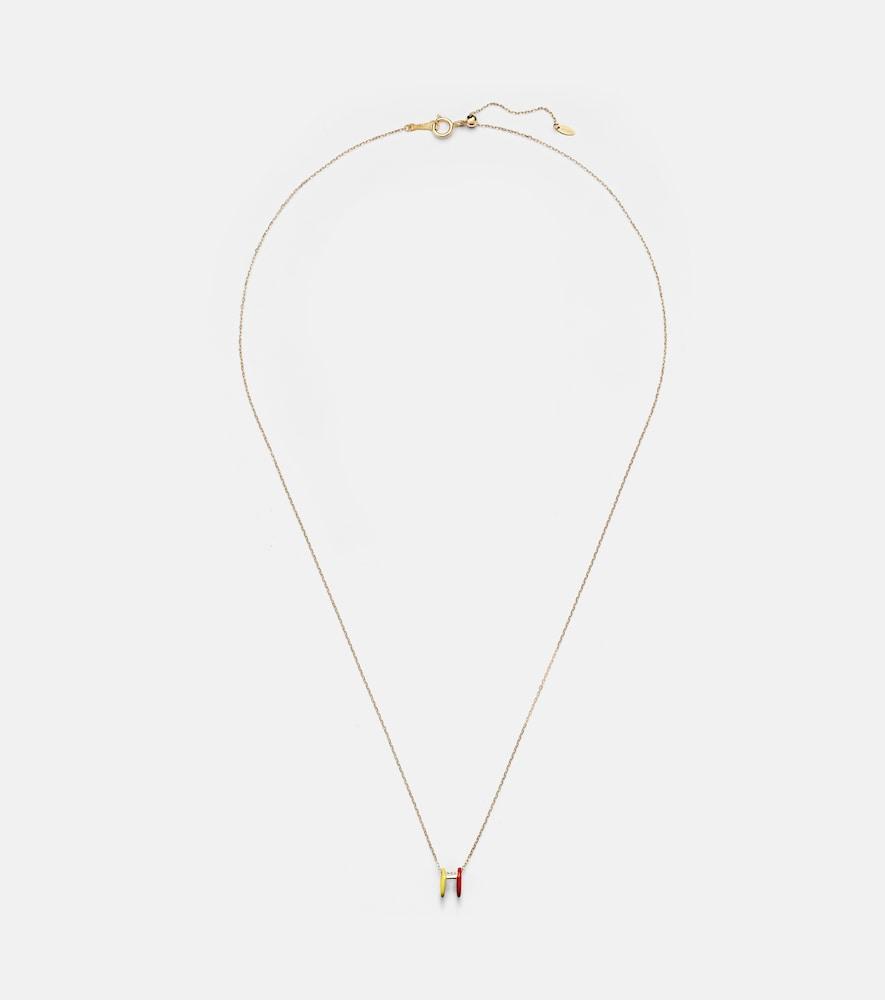 persée 18kt gold necklace with enamel