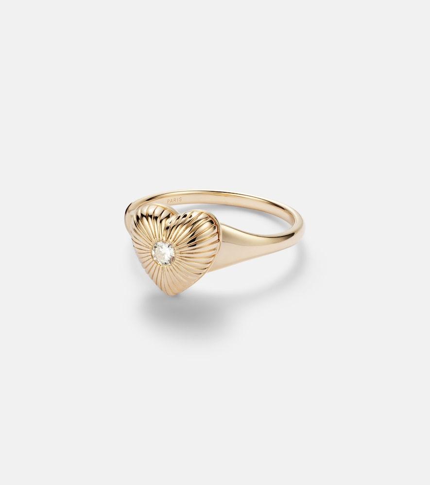 persée 9kt gold ring with diamond