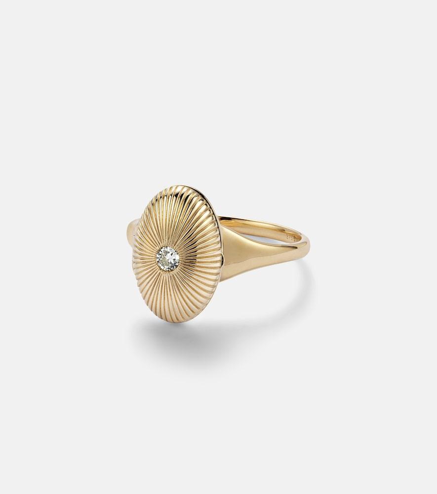 persée 9kt gold ring with diamond