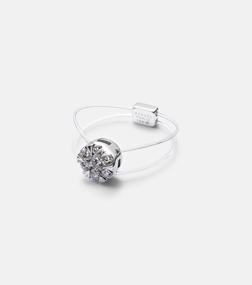 persée floating 18kt white gold ring with diamond