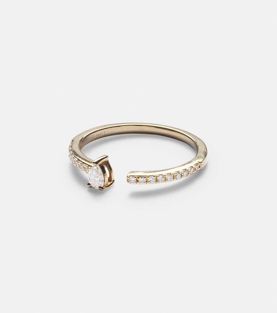 persée héra 18kt gold ring with diamonds