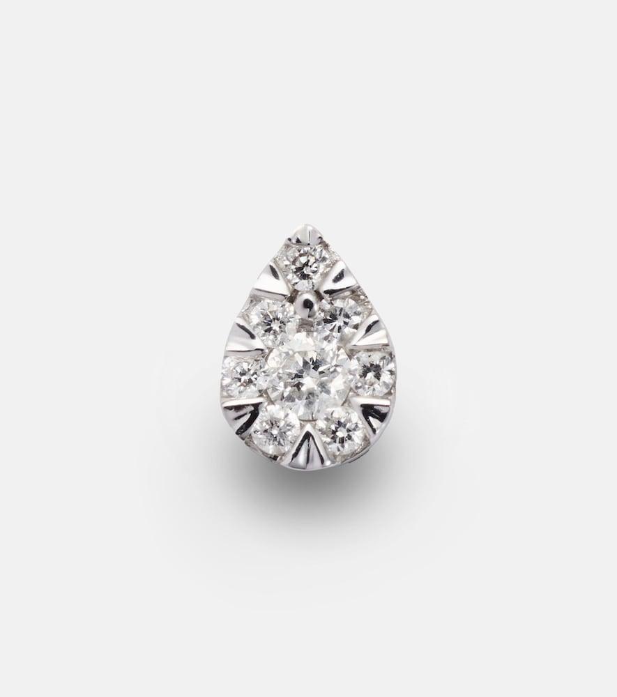 persée piercing 18kt white gold single earring with diamonds