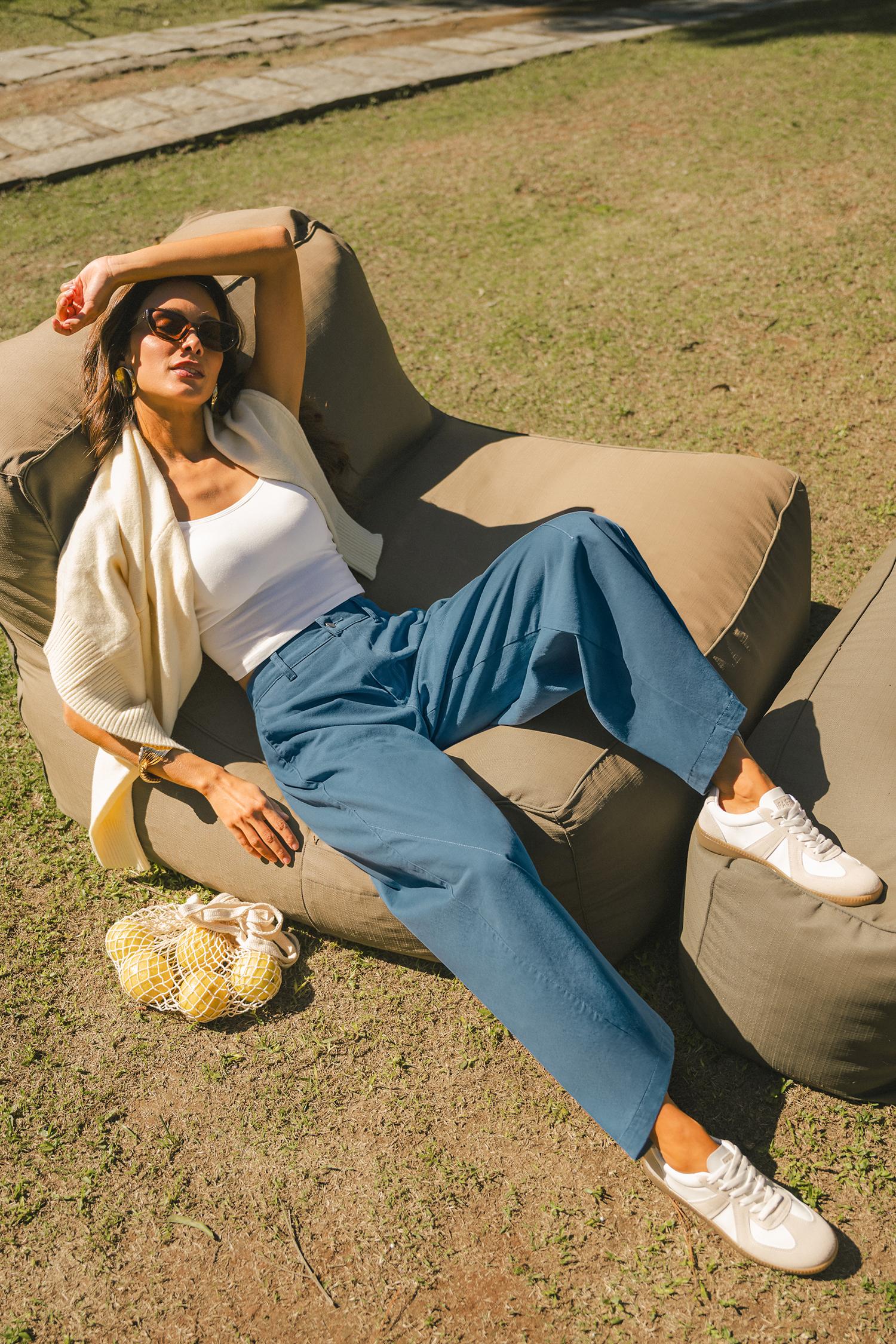 personal style blue pants - l