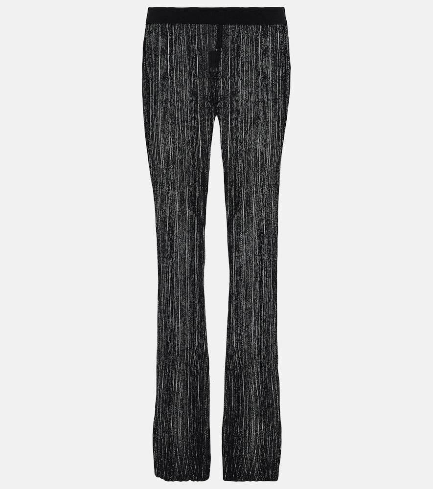 petar petrov giulio ribbed-knit flared pants