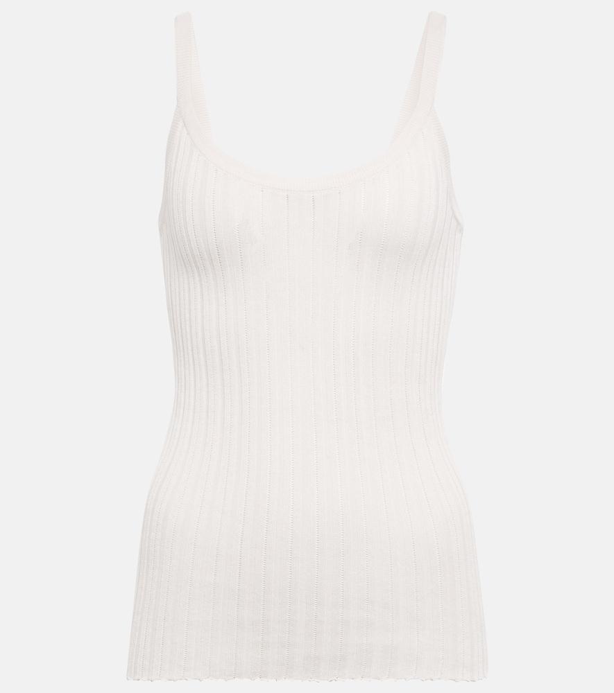 petar petrov taro ribbed-knit silk tank top