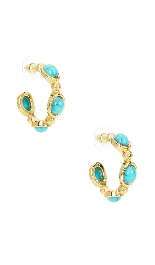 petit moments bari hoops in teal.