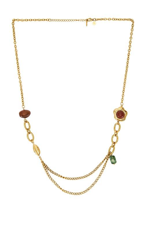 petit moments beachcomber necklace in metallic gold.