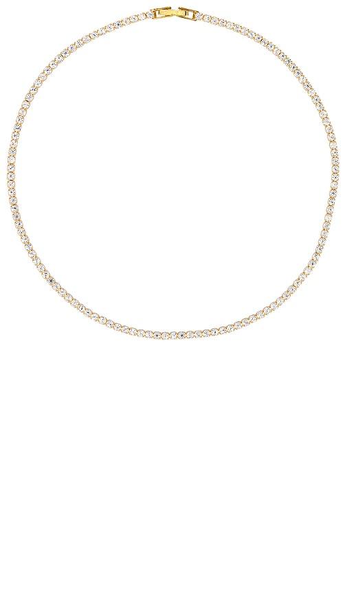 petit moments beam necklace in metallic gold.