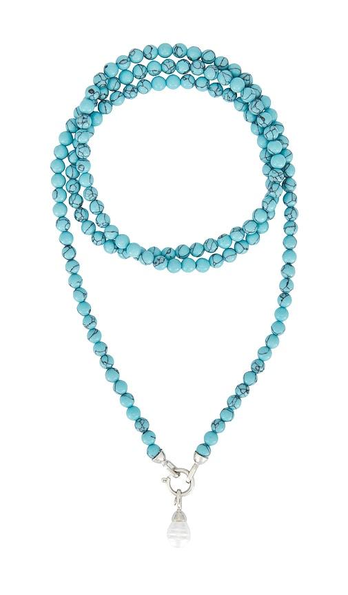 petit moments bounty necklace in teal.