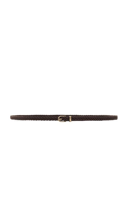 petit moments braided belt in brown.