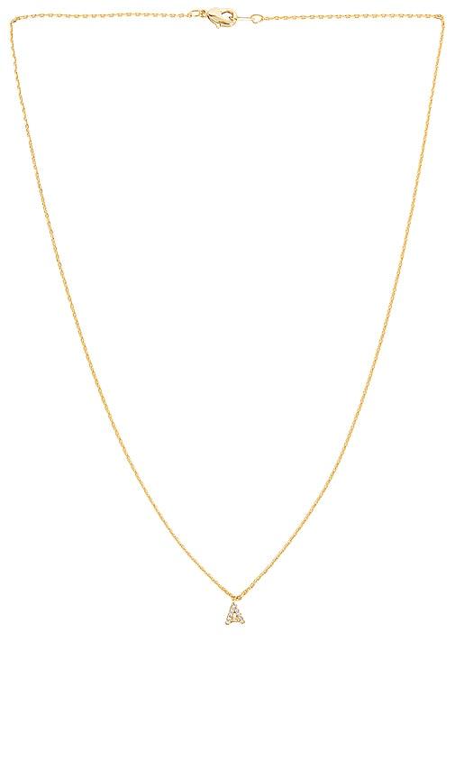 petit moments call me by your name necklace in metallic gold. - size b (also in d, f, g, h, i, j, n, o, p)